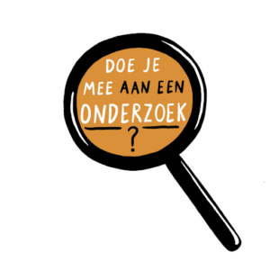 vergrootglas met tekst doe je mee aan onderzoek